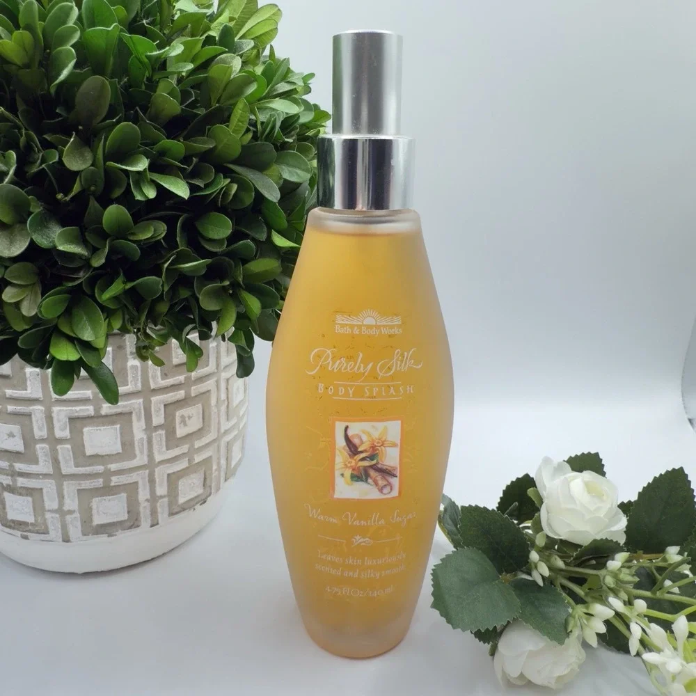 Vintage Bath & Body Works Purely Silk Body Splash Warm Vanilla Sugar 4.75‎ oz